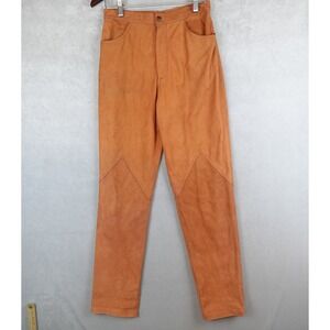 VTG Le Cuir Niko Leather Butter Soft High Waisted Trouser Pant Size 13 Brown